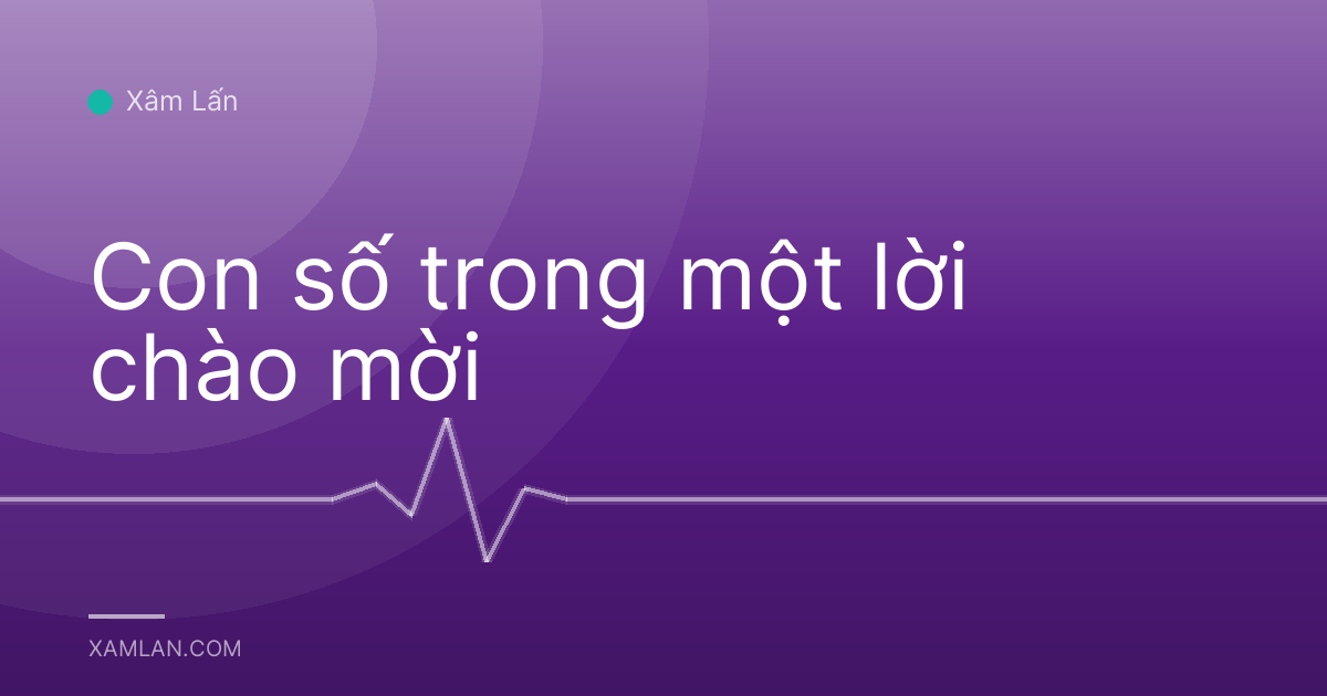 Con số trong một lời chào mời